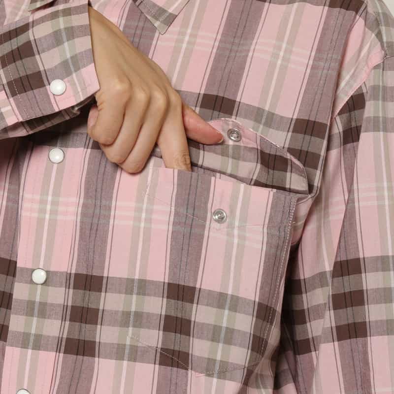 AURALEE AURALEE ＜オーラリー＞ チェック柄シャツ PINK