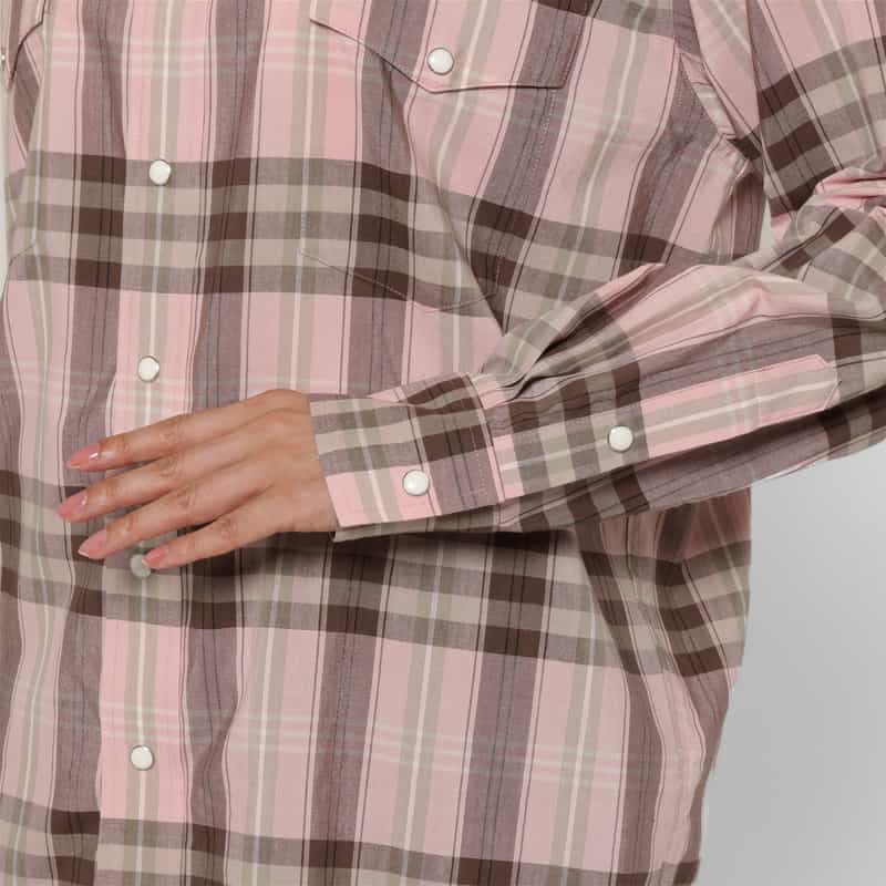 AURALEE AURALEE ＜オーラリー＞ チェック柄シャツ PINK