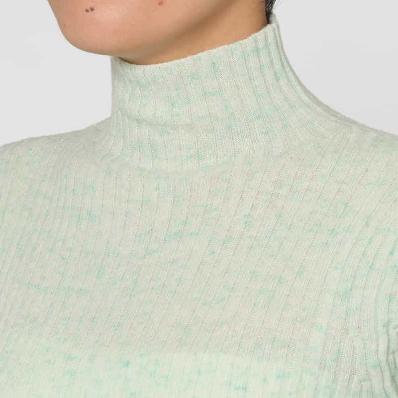 AURALEE AURALEE ＜オーラリー＞ カシミヤ素材ネップ ハイネックリブニットプルオーバー LIGHT GREEN