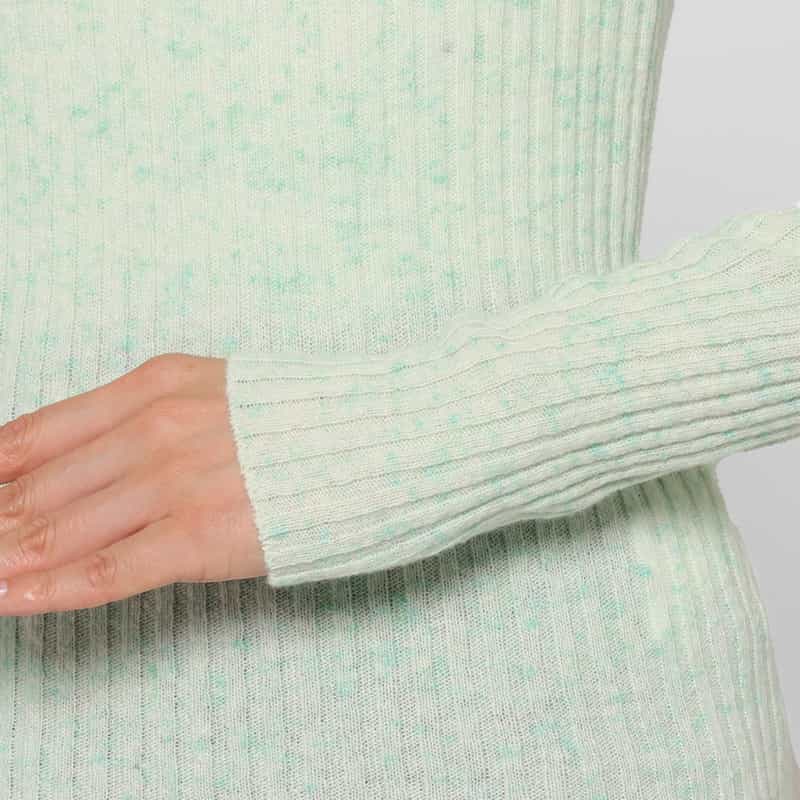 AURALEE AURALEE ＜オーラリー＞ カシミヤ素材ネップ ハイネックリブニットプルオーバー LIGHT GREEN
