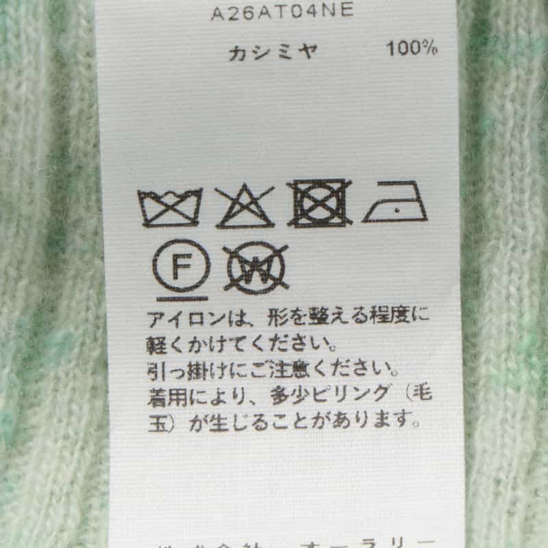 AURALEE AURALEE ＜オーラリー＞ カシミヤ素材ネップ ハイネックリブニットプルオーバー LIGHT GREEN