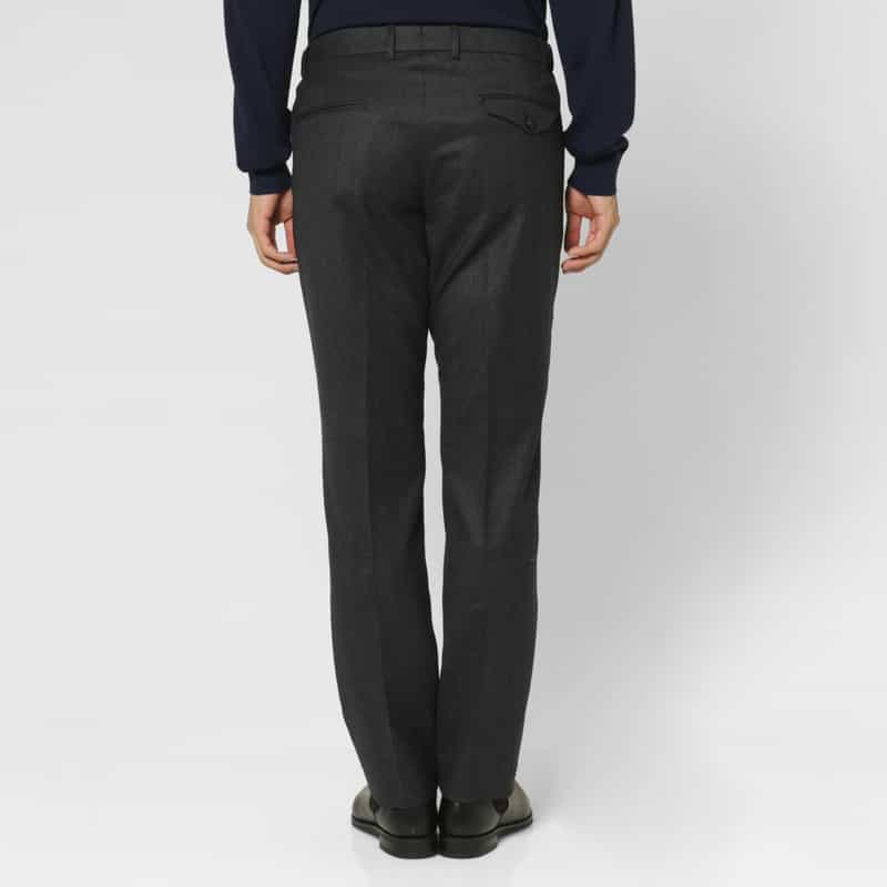 BERWICH BERWICH＜ベルウィッチ＞ バーニーズ　ニューヨーク限定ウールフランネル素材ストレートパンツ DARK GRAY