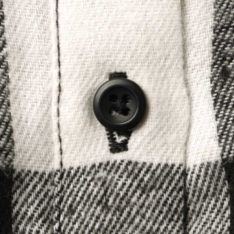 BARNEYS NEW YORK ウォッシャブル ドローコード付きブロックチェック柄シャツドレス WHITE