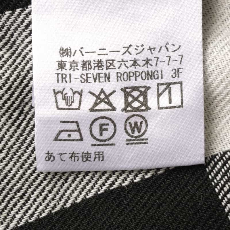BARNEYS NEW YORK ウォッシャブル ドローコード付きブロックチェック柄シャツドレス WHITE