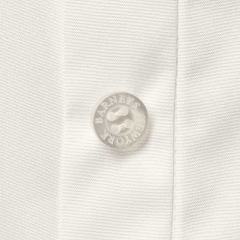 BARNEYS NEW YORK ウォッシャブル ペプラムヘム フレアスリーブシャツ WHITE