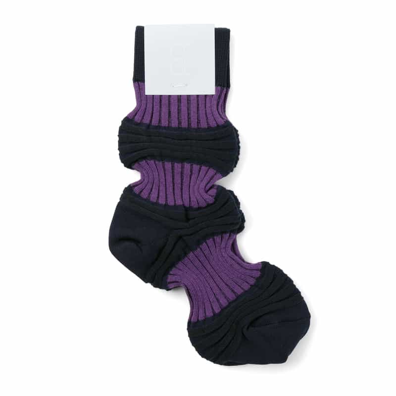CFCL CFCL ＜シーエフシーエル＞ ギャザーリブソックス PURPLE