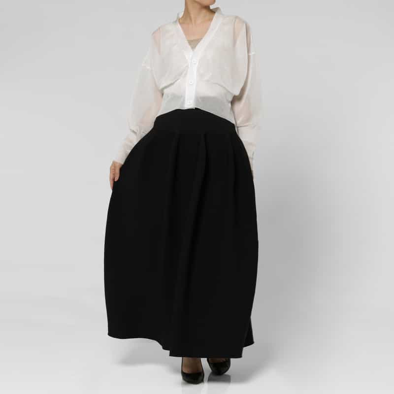 CFCL CFCL＜シーエフシーエル＞ ルーセント クロップド ニットカーディガン WHITE