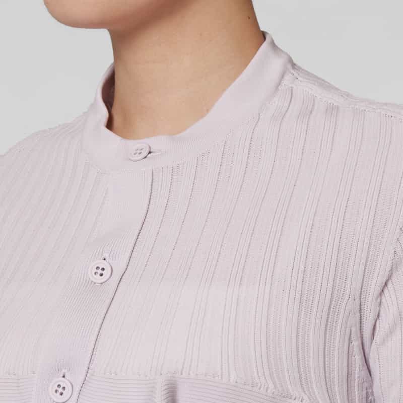 CFCL CFCL＜シーエフシーエル＞ バストフレア ニットカーディガン “POTTERY“ LIGHT PURPLE