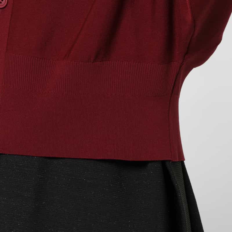 CFCL CFCL＜シーエフシーエル＞ バーニーズ　ニューヨーク限定 クロップド ニットカーディガン RED