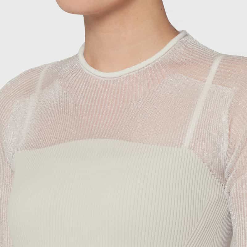 CFCL CFCL ＜シーエフシーエル＞ ルーセントデコルテ ロングドレス “POTTERY“ BEIGE