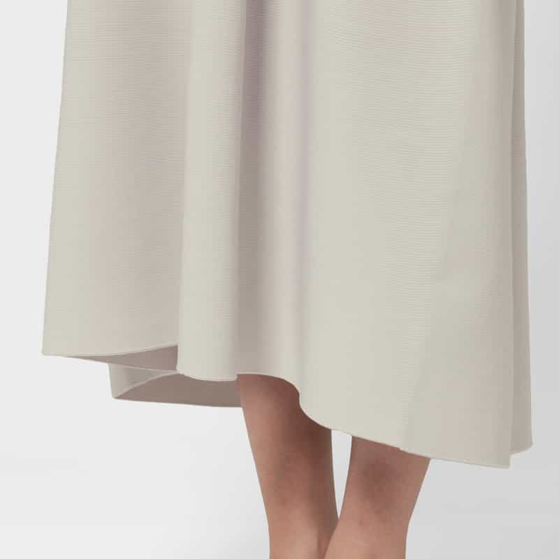 CFCL CFCL ＜シーエフシーエル＞ ルーセントデコルテ ロングドレス “POTTERY“ BEIGE