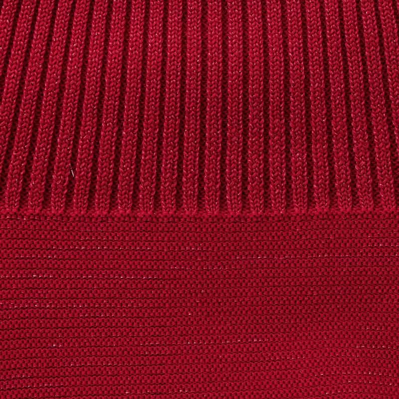 CFCL CFCL＜シーエフシーエル＞ アシンメトリーデザイン グリッターニットドレス “POTTERY“ RED