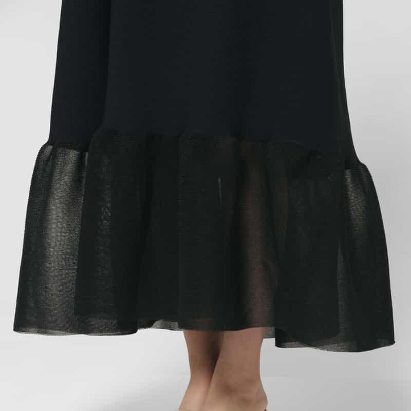 CFCL CFCL＜シーエフシーエル＞ バストフレア スリーブレス ロングドレス “POTTERY“ BLACK