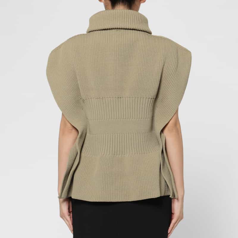 CFCL CFCL＜シーエフシーエル＞ ハイネック リブニットプルオーバー BEIGE
