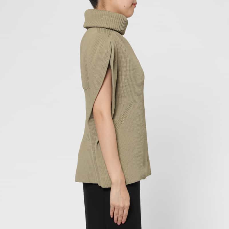 CFCL CFCL＜シーエフシーエル＞ ハイネック リブニットプルオーバー BEIGE