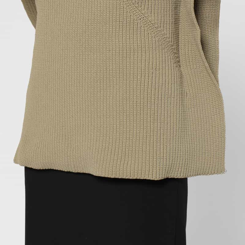 CFCL CFCL＜シーエフシーエル＞ ハイネック リブニットプルオーバー BEIGE