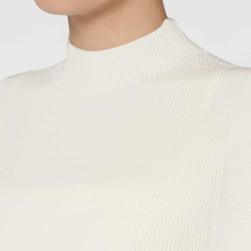 CFCL CFCL＜シーエフシーエル＞ ドレープスリーブ ニットプルオーバー “PORTRAIT“ WHITE