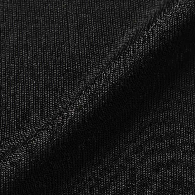 CFCL CFCL＜シーエフシーエル＞ ショートスリーブ シアーニットプルオーバー “PORTRAIT“ BLACK