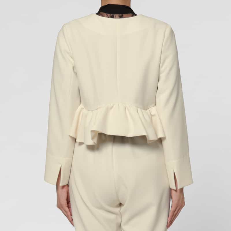 BARNEYS NEW YORK セットアップ フリルヘム ボレロジャケット OFF WHITE