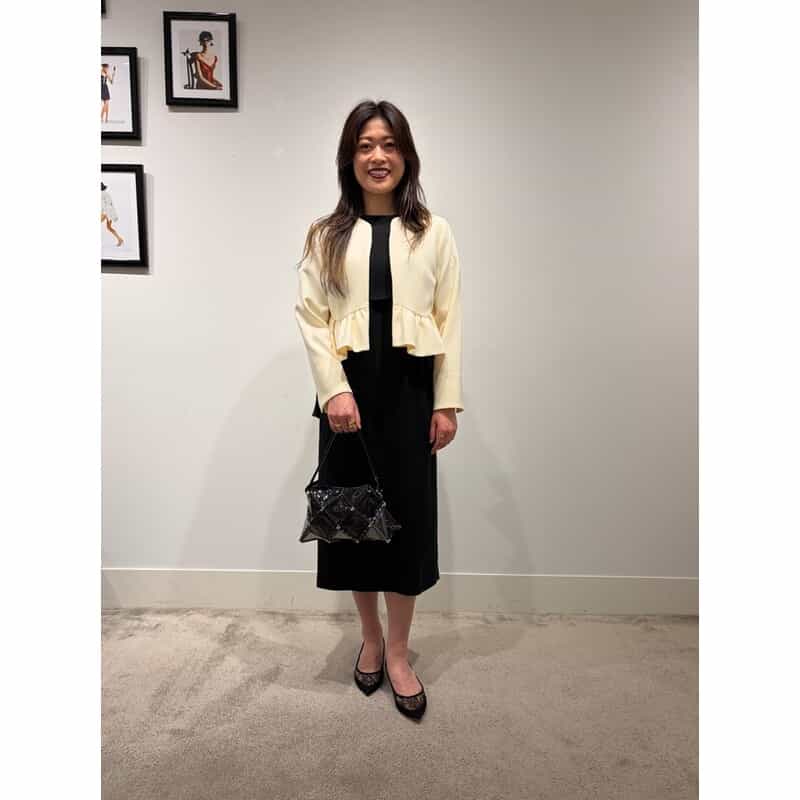 BARNEYS NEW YORK セットアップ フリルヘム ボレロジャケット OFF WHITE