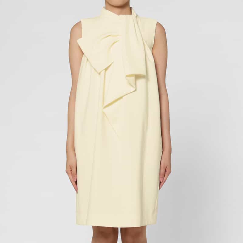 BARNEYS NEW YORK セットアップ ビッグボウ ノースリーブドレス OFF WHITE