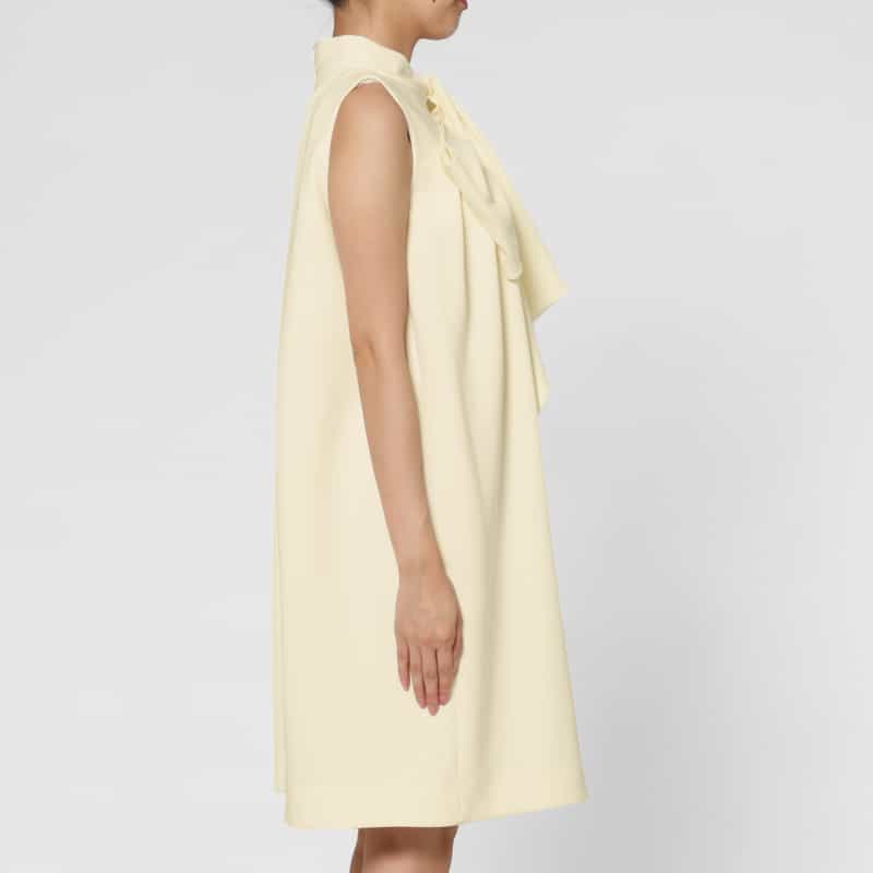 BARNEYS NEW YORK セットアップ ビッグボウ ノースリーブドレス OFF WHITE
