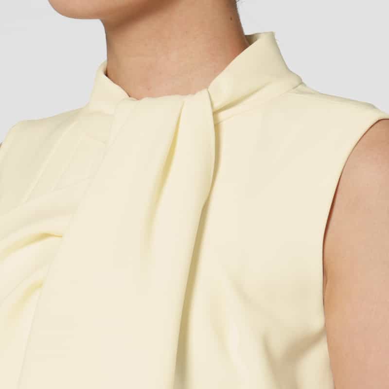 BARNEYS NEW YORK セットアップ ビッグボウ ノースリーブドレス OFF WHITE