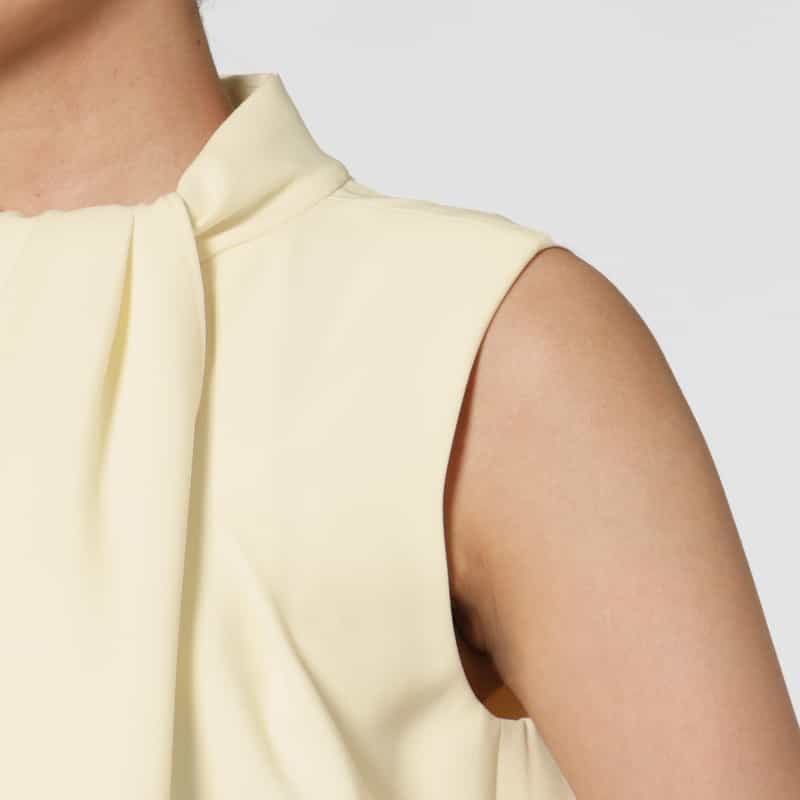 BARNEYS NEW YORK セットアップ ビッグボウ ノースリーブドレス OFF WHITE