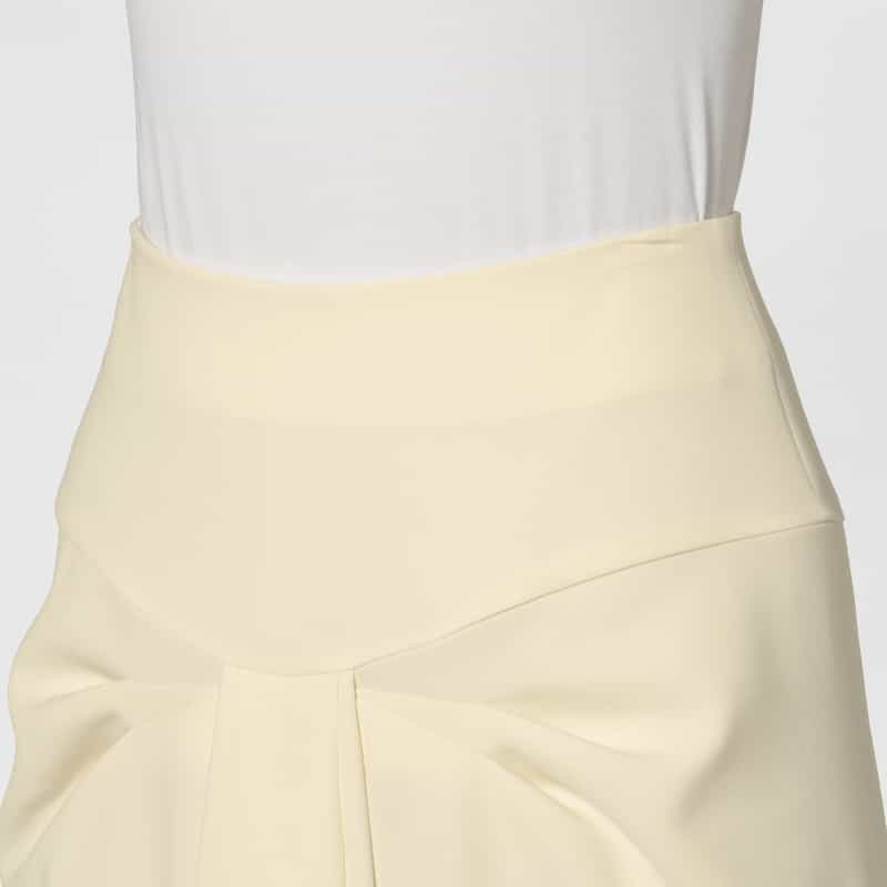 BARNEYS NEW YORK セットアップ ドレープ×ギャザーデザイン フレアスカート OFF WHITE