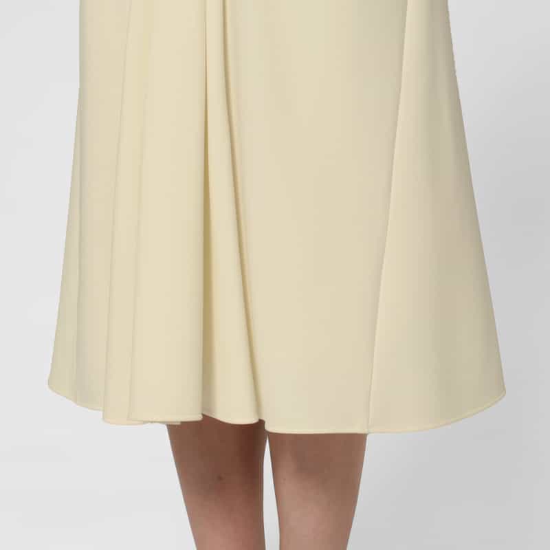 BARNEYS NEW YORK セットアップ ドレープ×ギャザーデザイン フレアスカート OFF WHITE