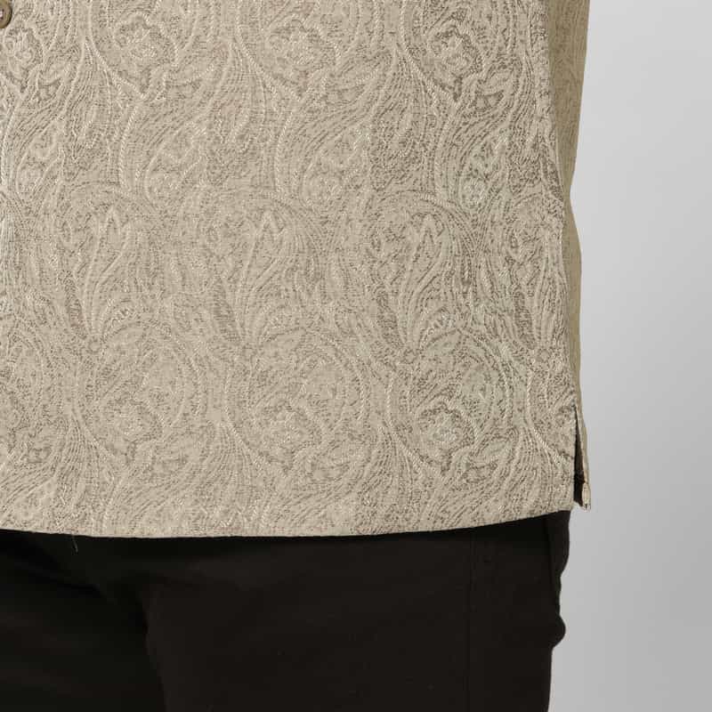 BARNEYS NEW YORK ペイズリー柄カジュアルシャツ BROWN
