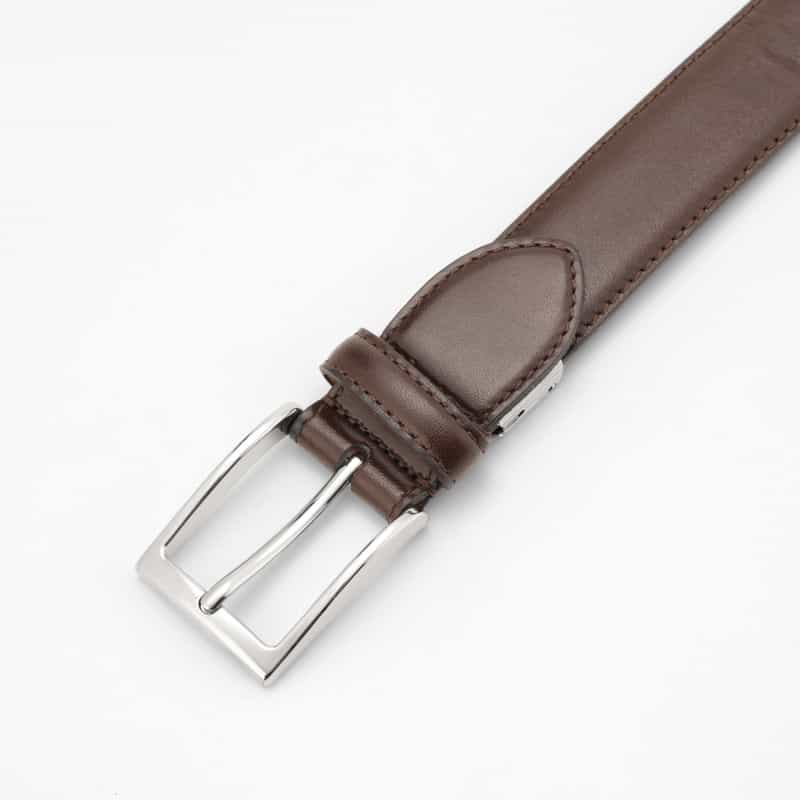 BARNEYS NEW YORK スムースレザーベルト BROWN