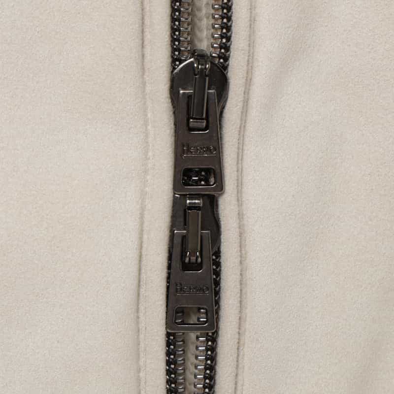 HERNO HERNO＜ヘルノ＞ 中綿エコスエードジップアップニットブルゾン IVORY