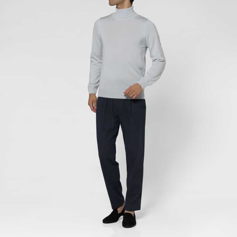 HERNO HERNO＜ヘルノ＞ エコスエード素材イージーパンツ NAVY