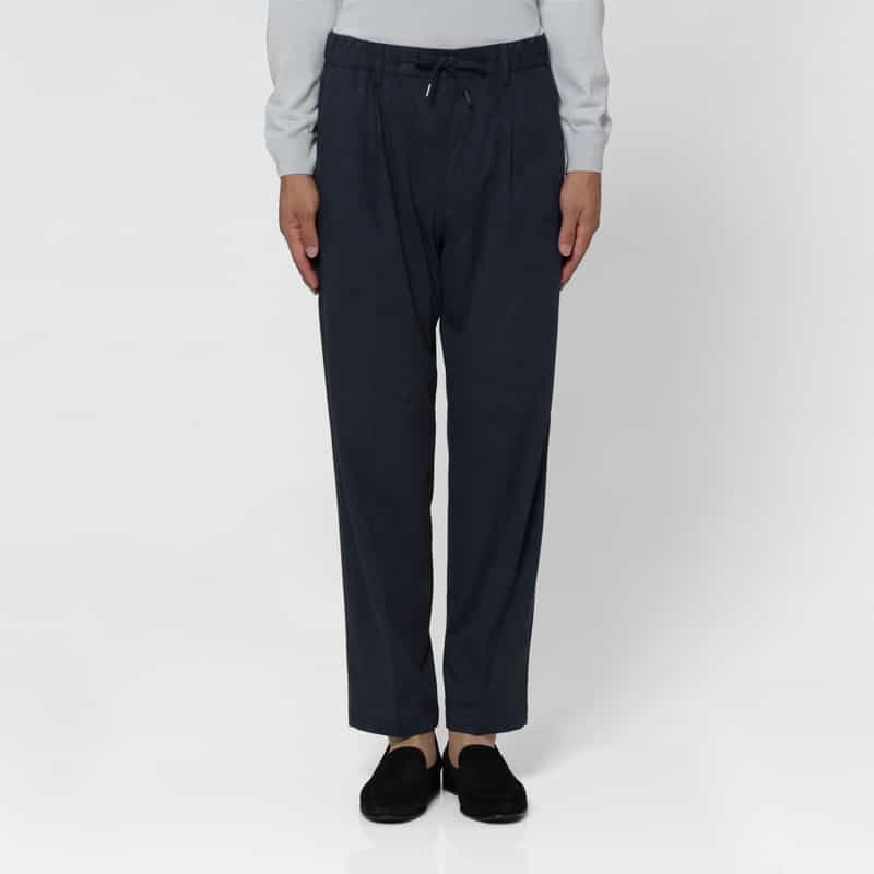 HERNO HERNO＜ヘルノ＞ エコスエード素材イージーパンツ NAVY