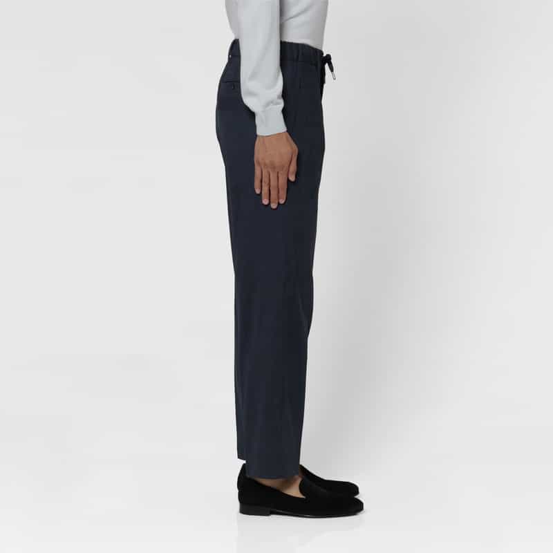 HERNO HERNO＜ヘルノ＞ エコスエード素材イージーパンツ NAVY