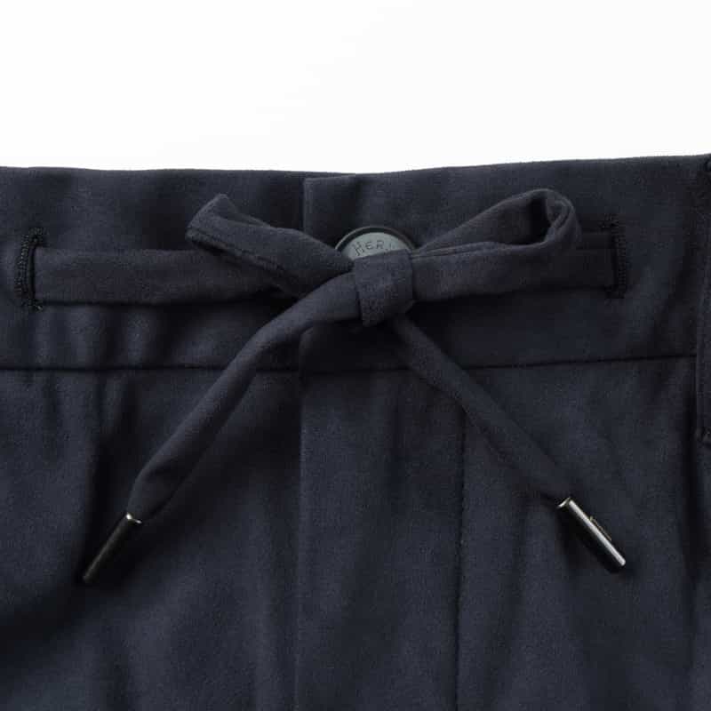 HERNO HERNO＜ヘルノ＞ エコスエード素材イージーパンツ NAVY