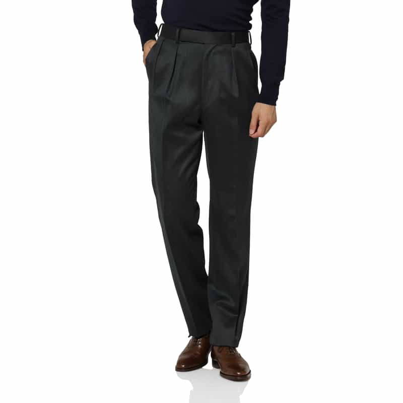 FUMIYA HIRANO FUMIYA HIRANO＜フミヤ ヒラノ＞ ウールツイルストレートパンツ“Burlington" DARK GRAY