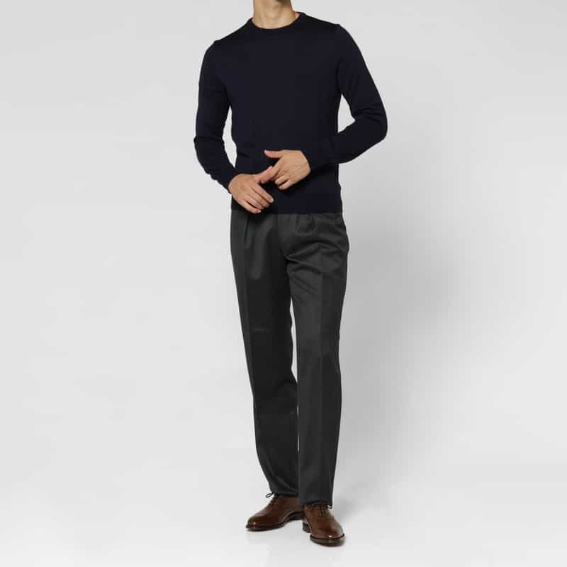 FUMIYA HIRANO FUMIYA HIRANO＜フミヤ ヒラノ＞ ウールツイルストレートパンツ“Burlington" DARK GRAY