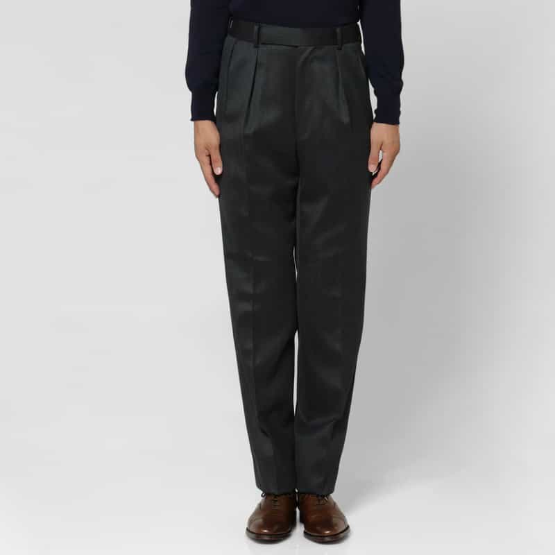 FUMIYA HIRANO FUMIYA HIRANO＜フミヤ ヒラノ＞ ウールツイルストレートパンツ“Burlington" DARK GRAY