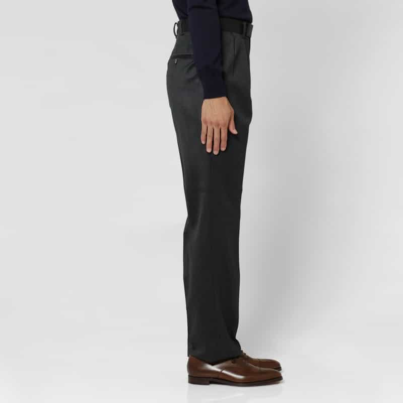 FUMIYA HIRANO FUMIYA HIRANO＜フミヤ ヒラノ＞ ウールツイルストレートパンツ“Burlington" DARK GRAY