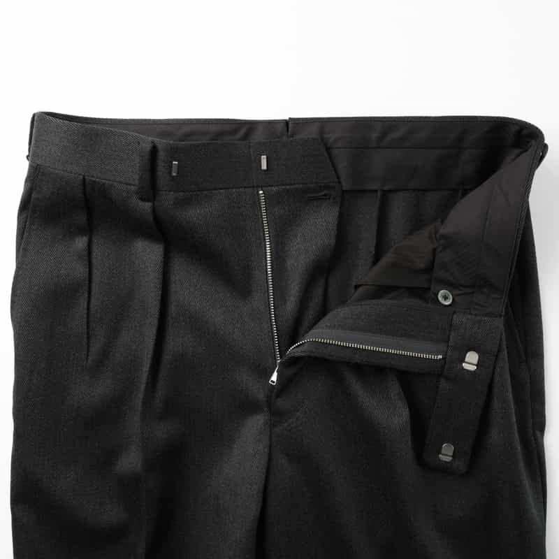 FUMIYA HIRANO FUMIYA HIRANO＜フミヤ ヒラノ＞ ウールツイルストレートパンツ“Burlington" DARK GRAY