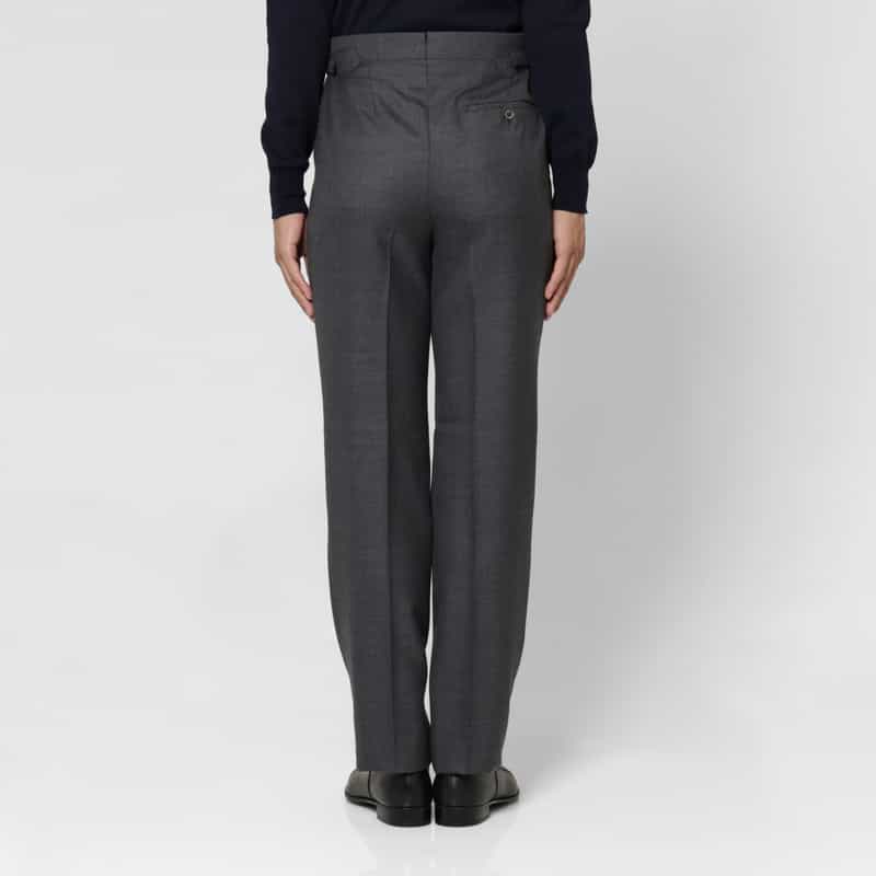 FUMIYA HIRANO FUMIYA HIRANO＜フミヤ ヒラノ＞ ウール素材ストレートパンツ“REGENT" DARK GRAY