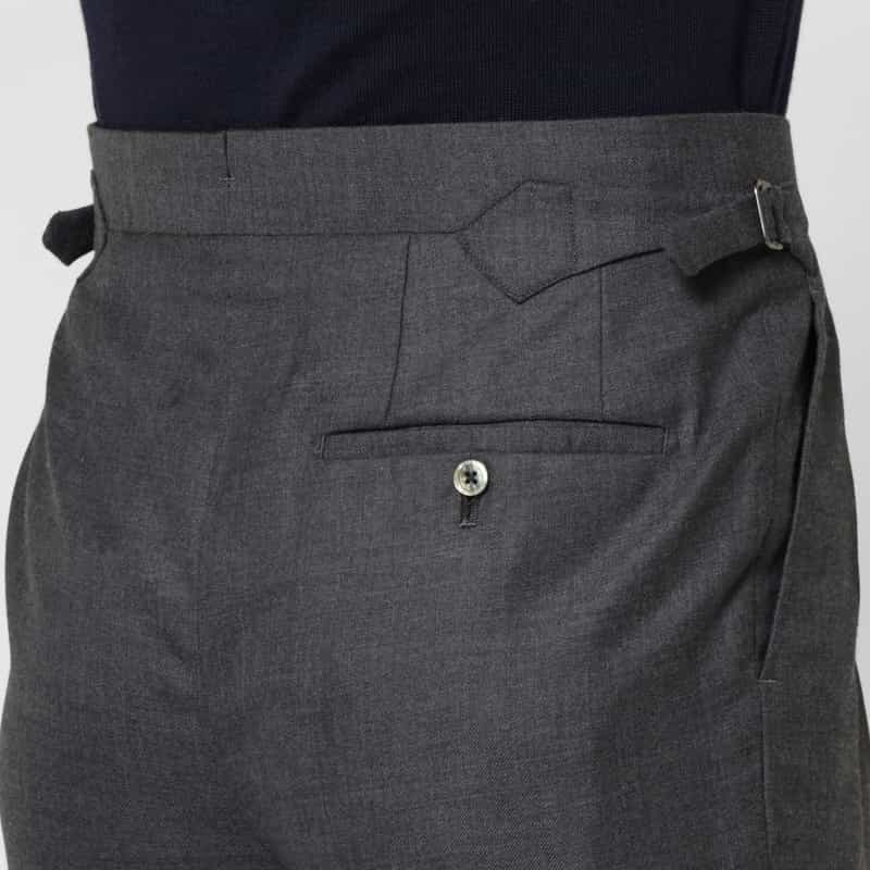 FUMIYA HIRANO FUMIYA HIRANO＜フミヤ ヒラノ＞ ウール素材ストレートパンツ“REGENT" DARK GRAY