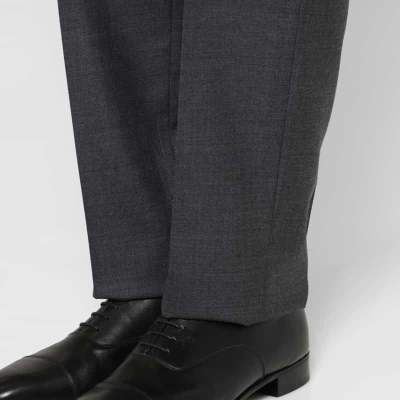 FUMIYA HIRANO FUMIYA HIRANO＜フミヤ ヒラノ＞ ウール素材ストレートパンツ“REGENT" DARK GRAY