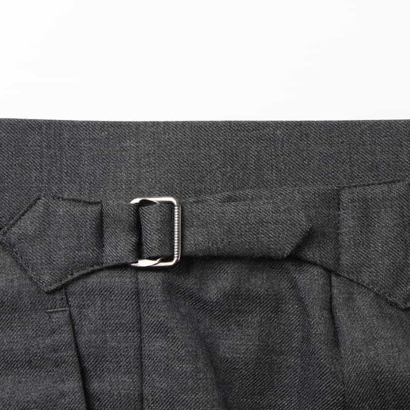 FUMIYA HIRANO FUMIYA HIRANO＜フミヤ ヒラノ＞ ウール素材ストレートパンツ“REGENT" DARK GRAY