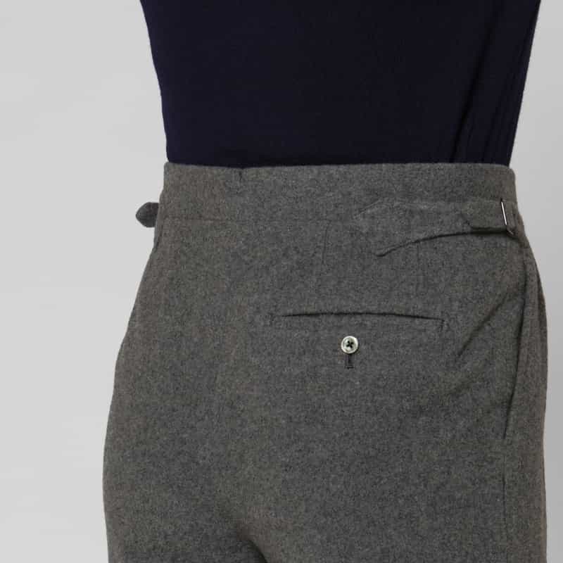 FUMIYA HIRANO FUMIYA HIRANO＜フミヤ ヒラノ＞ フランネル素材ストレートパンツ“REGENT" LIGHT GRAY
