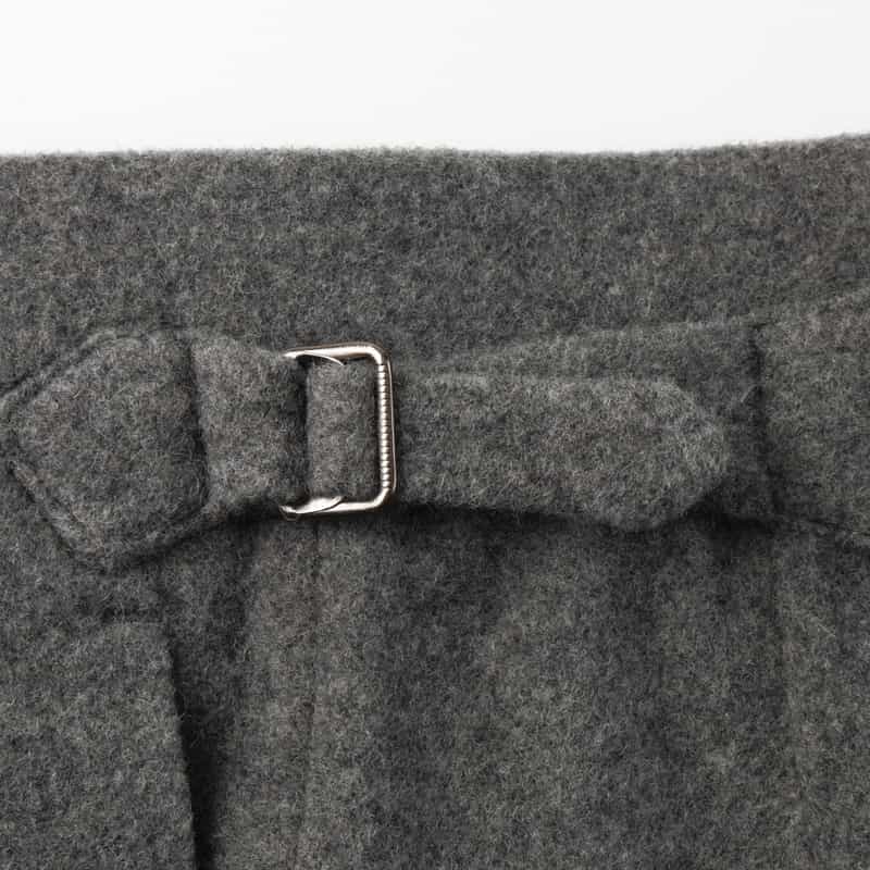 FUMIYA HIRANO FUMIYA HIRANO＜フミヤ ヒラノ＞ フランネル素材ストレートパンツ“REGENT" LIGHT GRAY