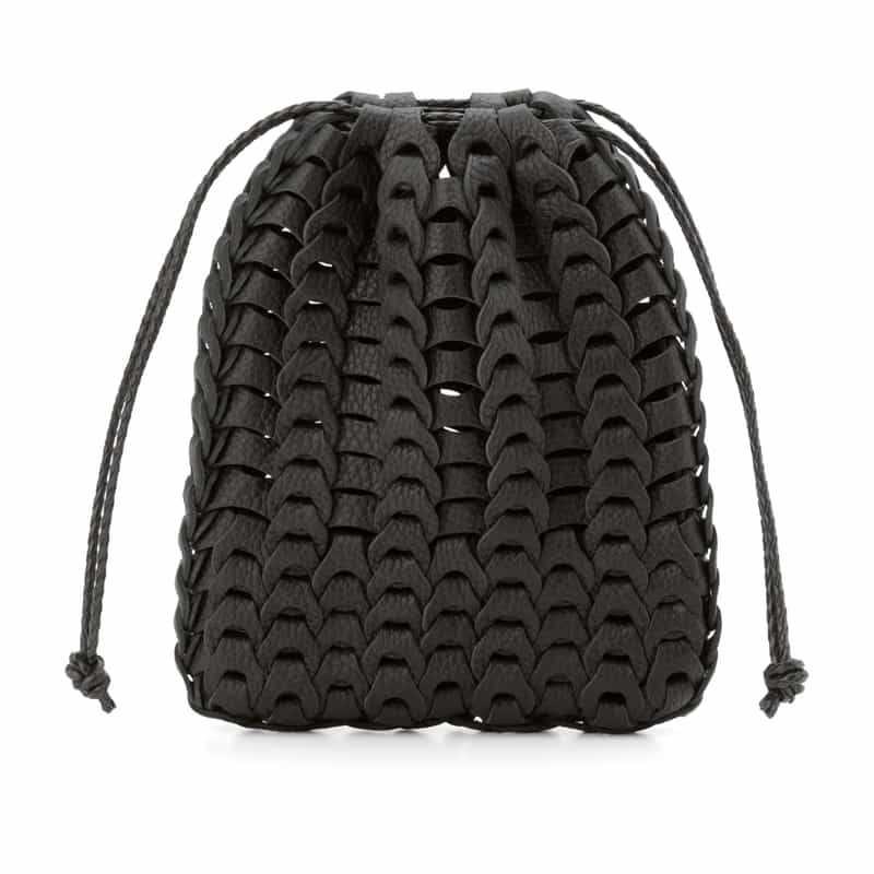 IL MICIO IL MICIO＜イル ミーチョ＞レザー巾着バッグ“B-65" BLACK