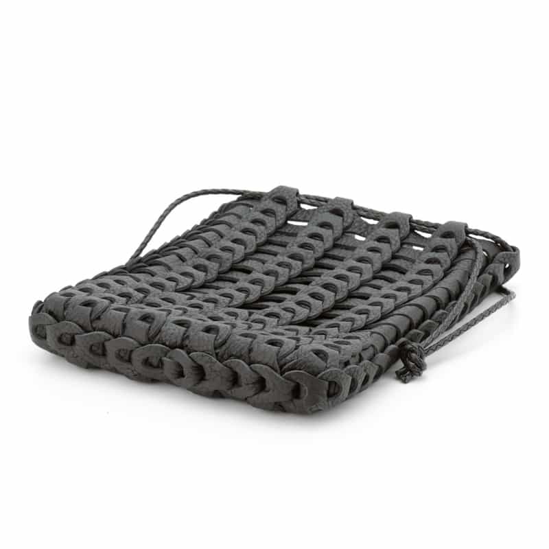 IL MICIO IL MICIO＜イル ミーチョ＞レザー巾着バッグ“B-65" BLACK